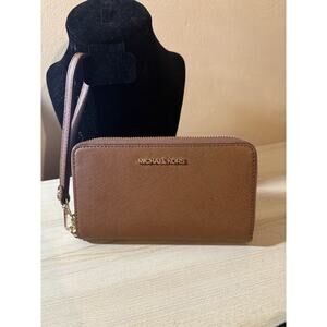 Michael Kors Jet Set Wristlet Wallet, Large - Brown